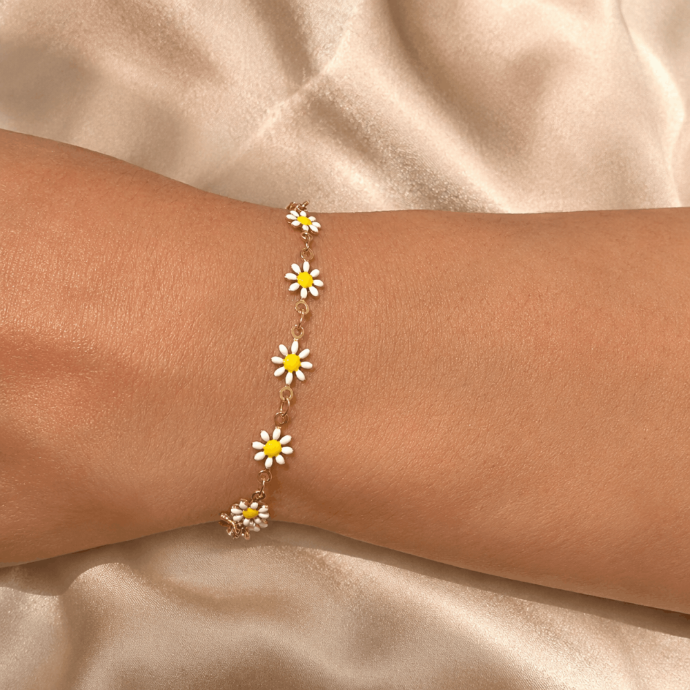 Bracelet marguerites acier inoxydable femme | Gaou Bijoux