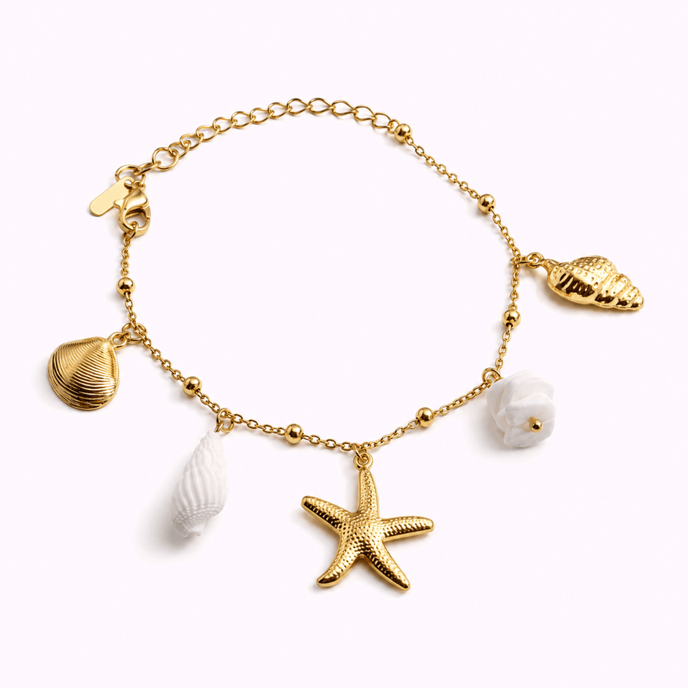 Bracelet coquillage étoile de mer acier inoxydable | Gaou Bijoux