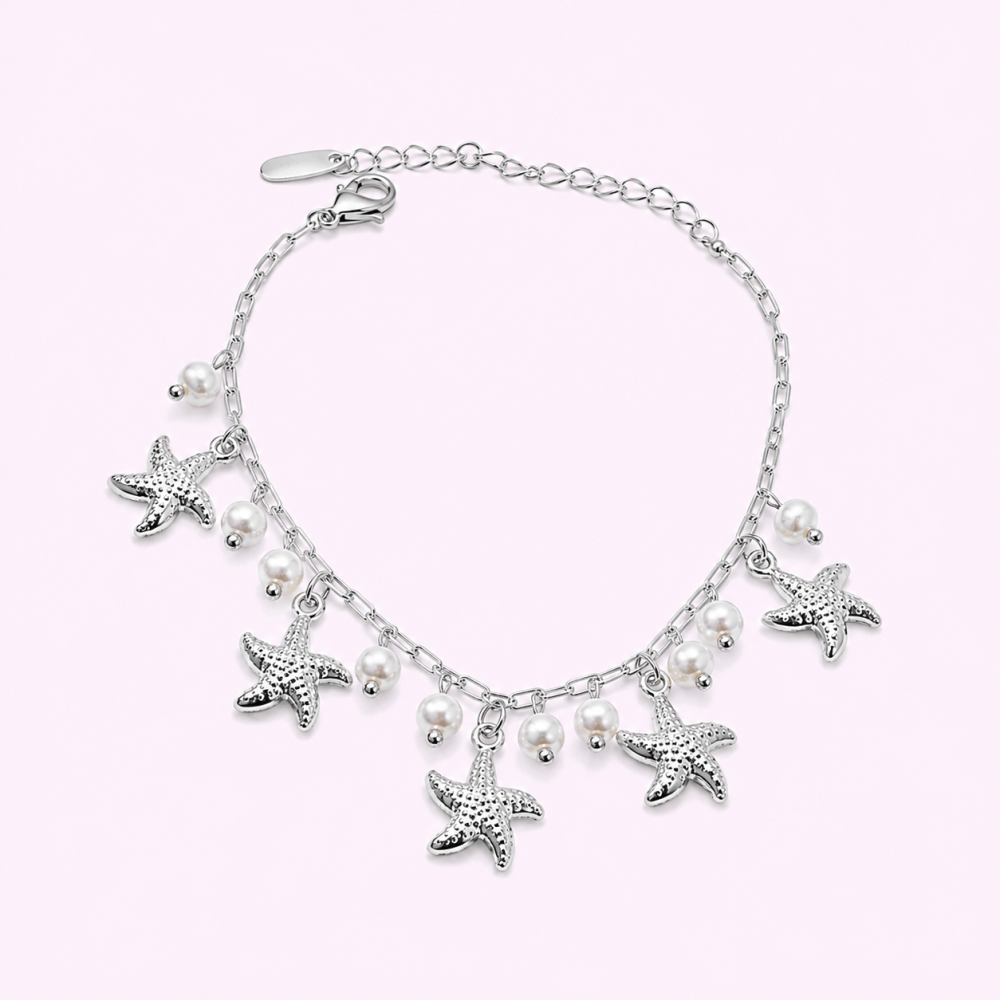 Bracelet étoile de mer perles acier inoxydable | Gaou Bijoux