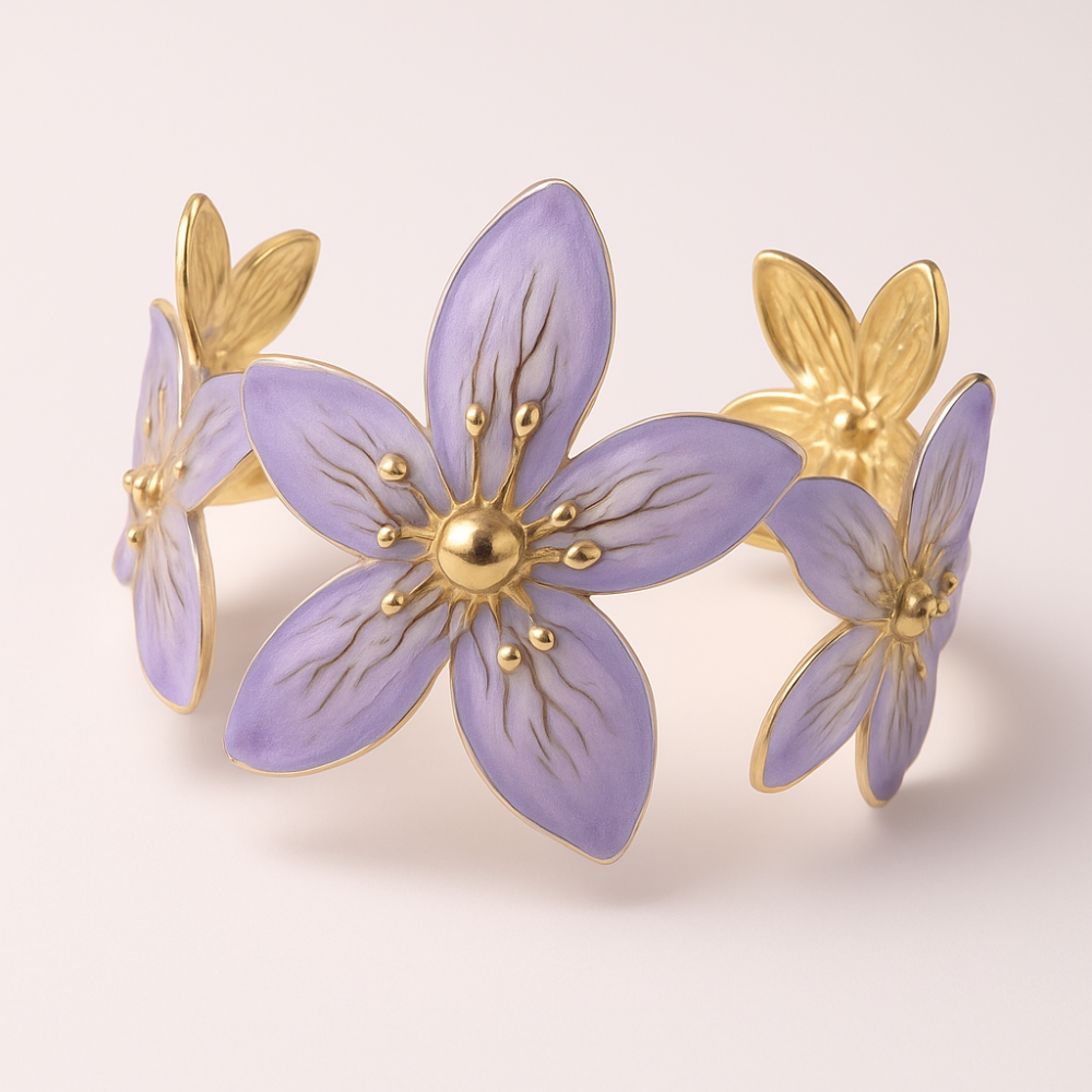 Manchette Fleurie Éclatante | Gaou Bijoux