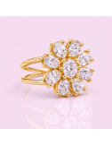 Bague anti-stress fleur cristal acier inoxydable | Gaou Bijoux