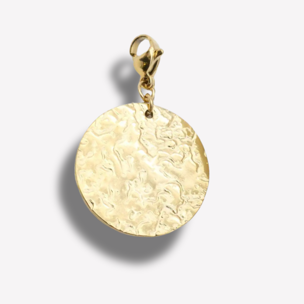 Charm Grosse Médaille Martelée  | Gaou Bijoux