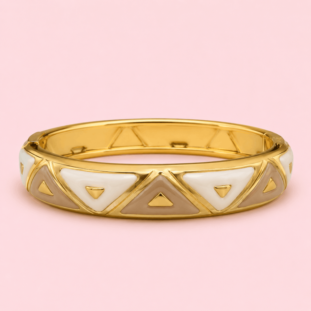 Jonc géométrique acier inoxydable multicolore | Gaou Bijoux