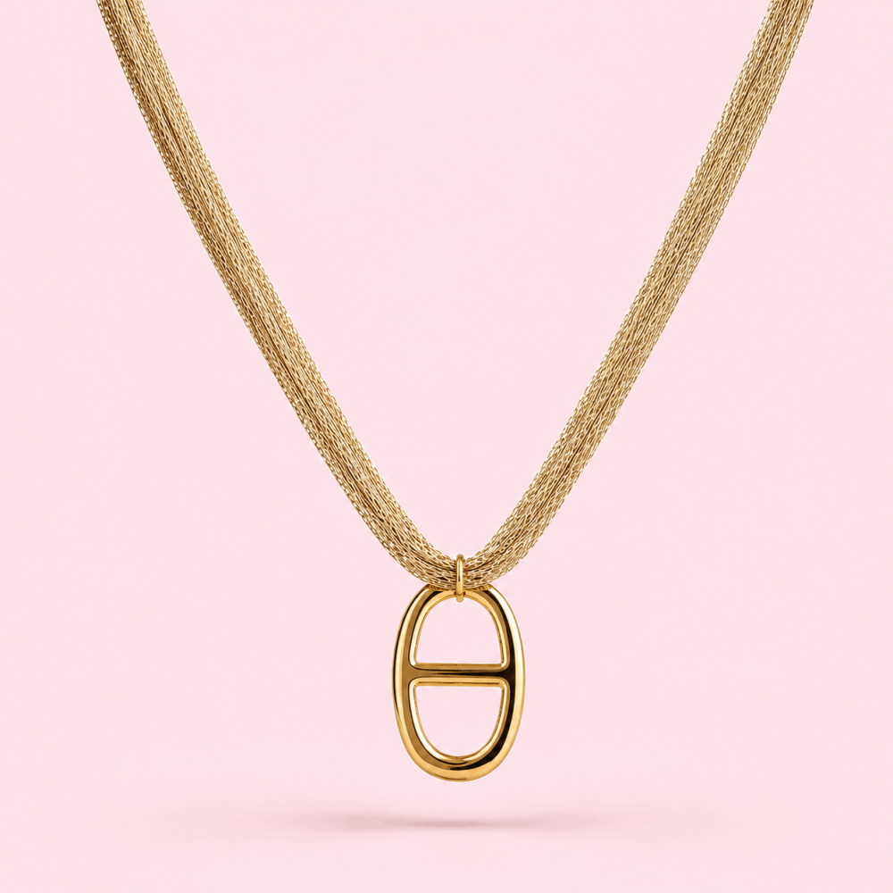 Collier Maille Marine Tressée
