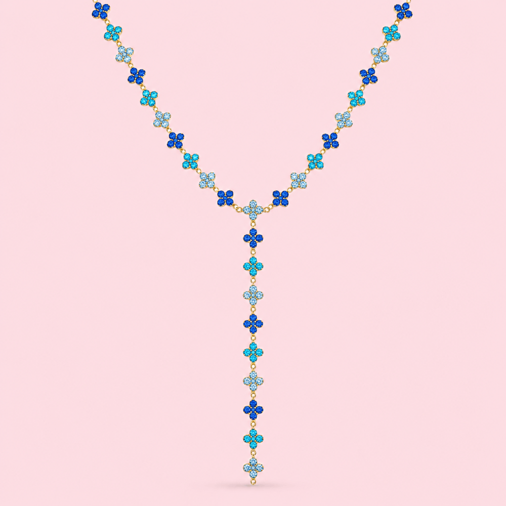Collier Y Princesse acier inoxydable strass | Gaou Bijoux