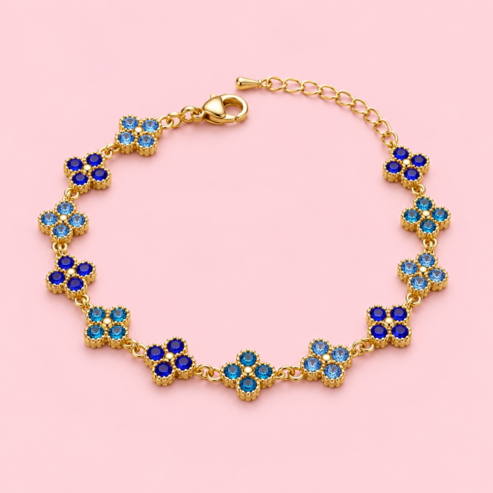 Parrure Y Princesse Bleu Electrique acier inoxydable | Gaou Bijoux