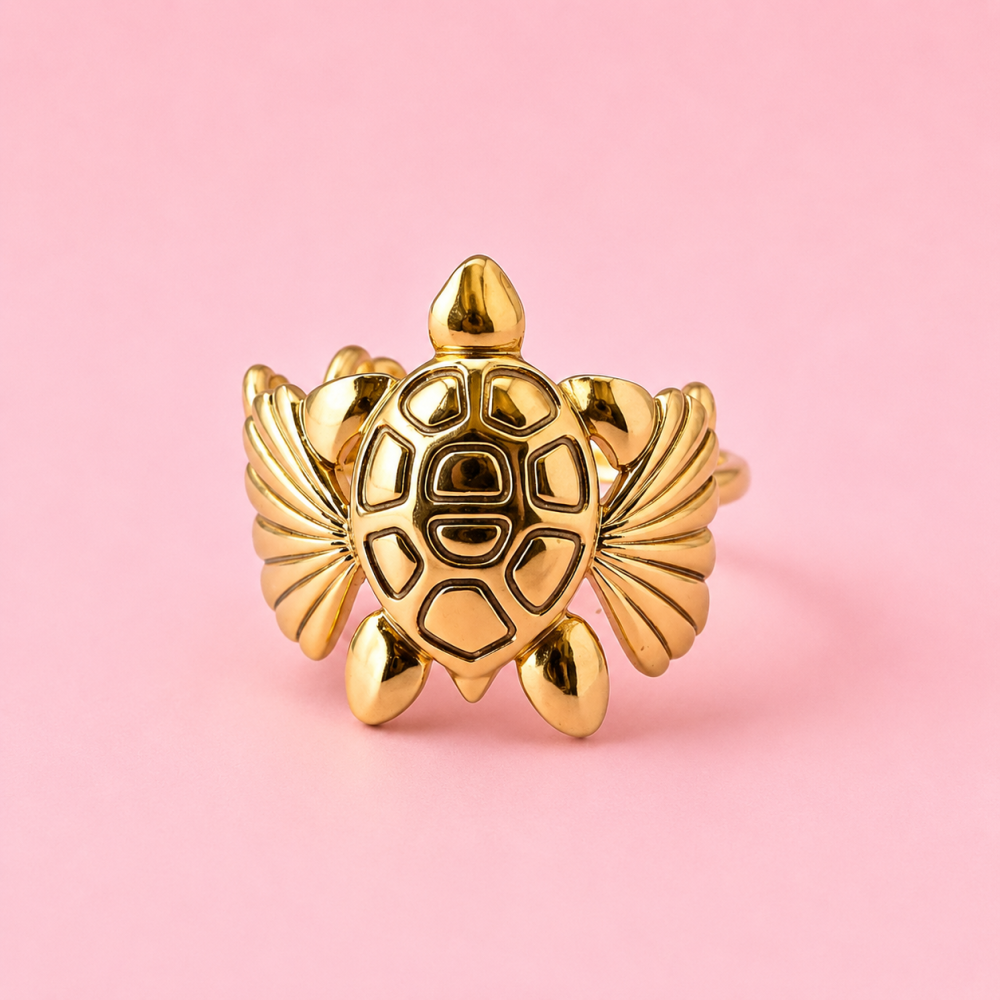 Bague tortue réglable en acier inoxydable | Gaou Bijoux