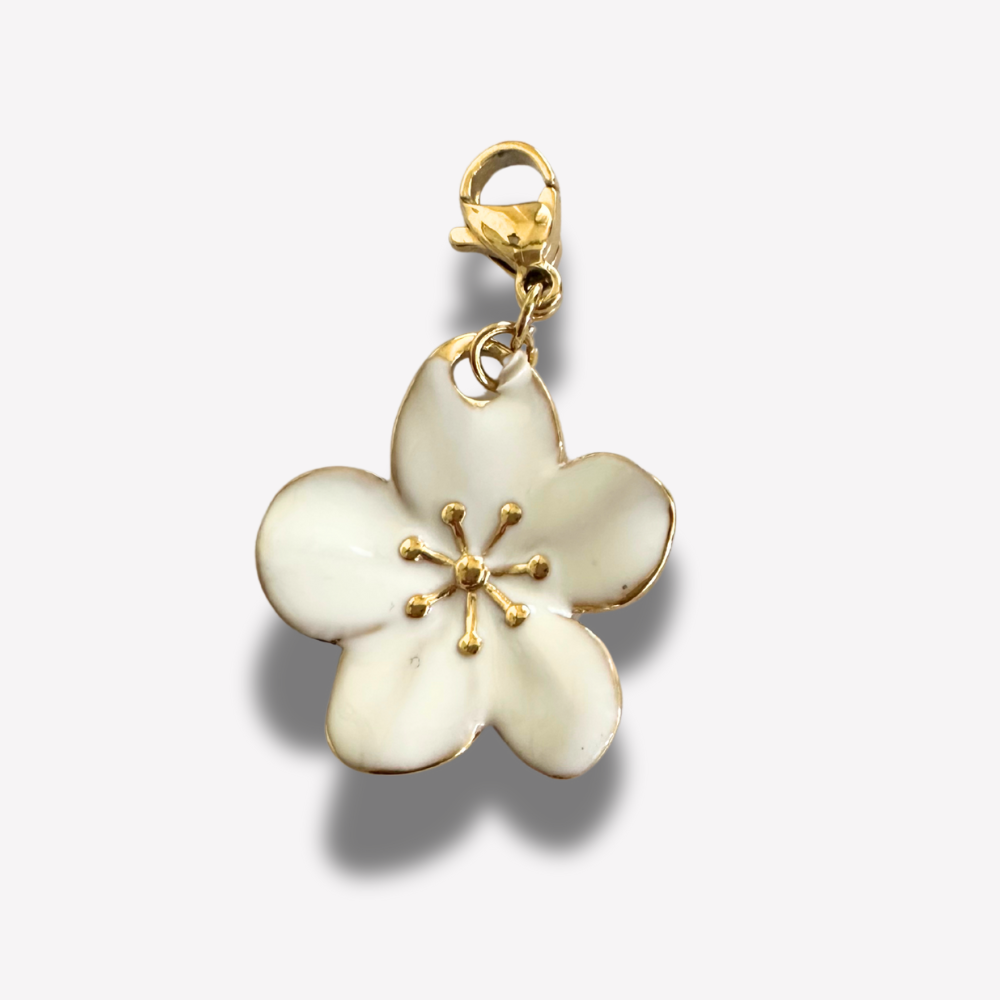 Charm Fleur Blanche  | Gaou Bijoux