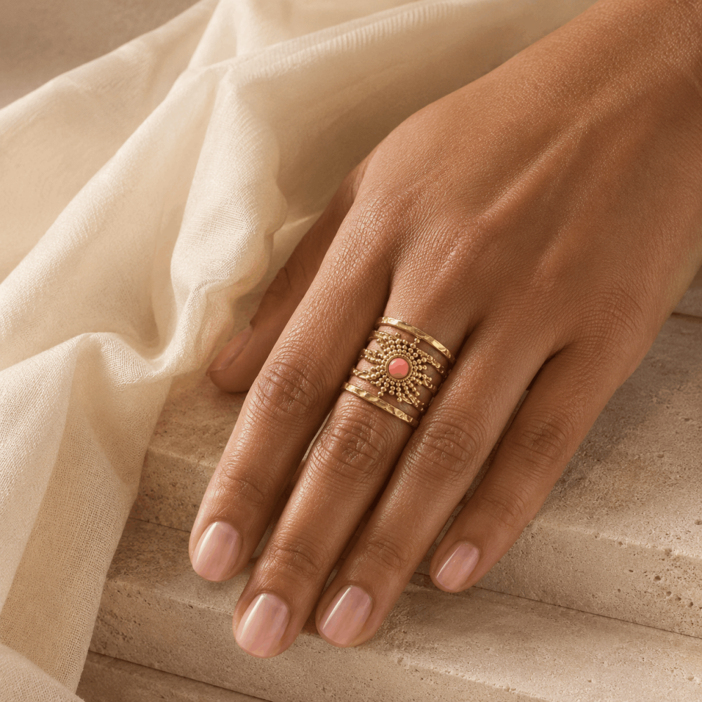 Bague soleil réglable en acier inoxydable | Gaou Bijoux