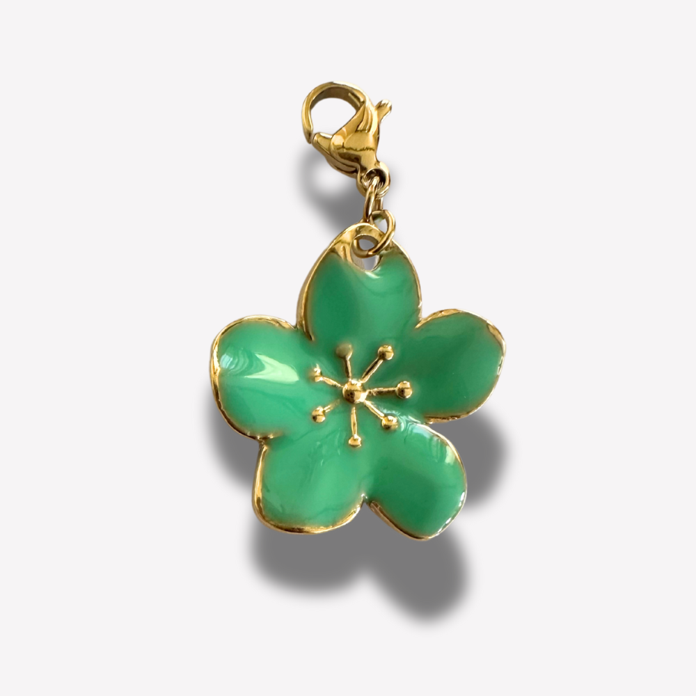 Charm Fleur Verte  | Gaou Bijoux