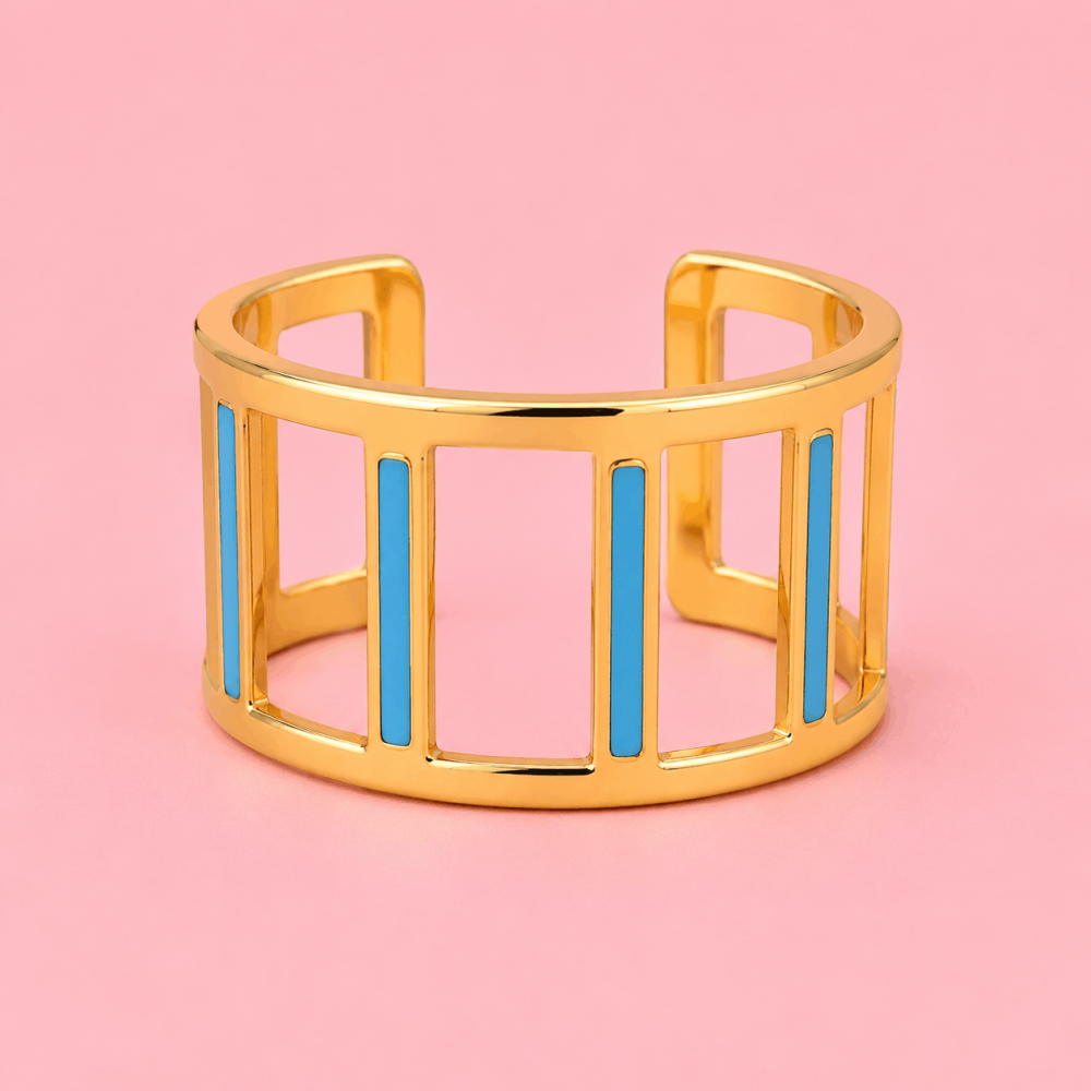 Bague graphique réglable en acier inoxydable | Gaou Bijoux