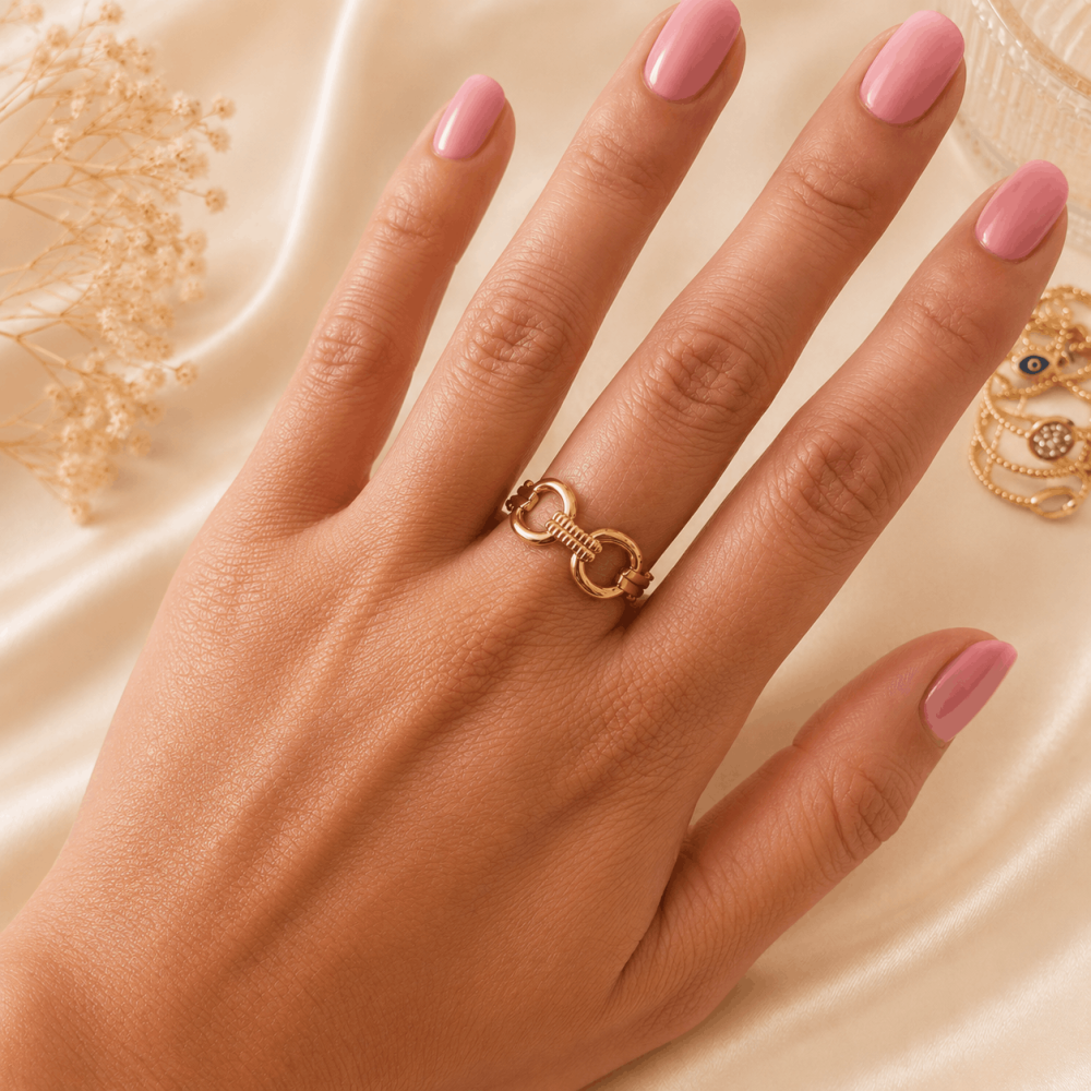 Bague maillons réglable en acier inoxydable | Gaou Bijoux