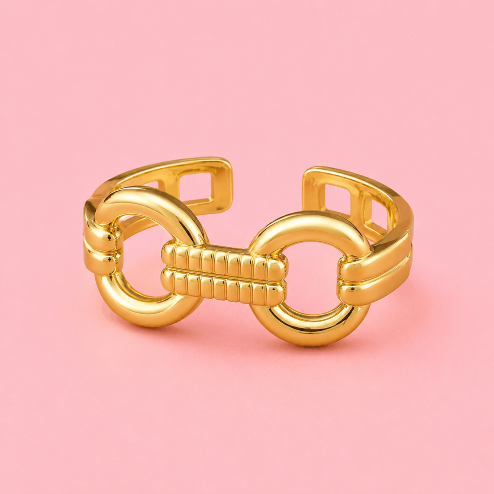 Bague maillons réglable en acier inoxydable | Gaou Bijoux