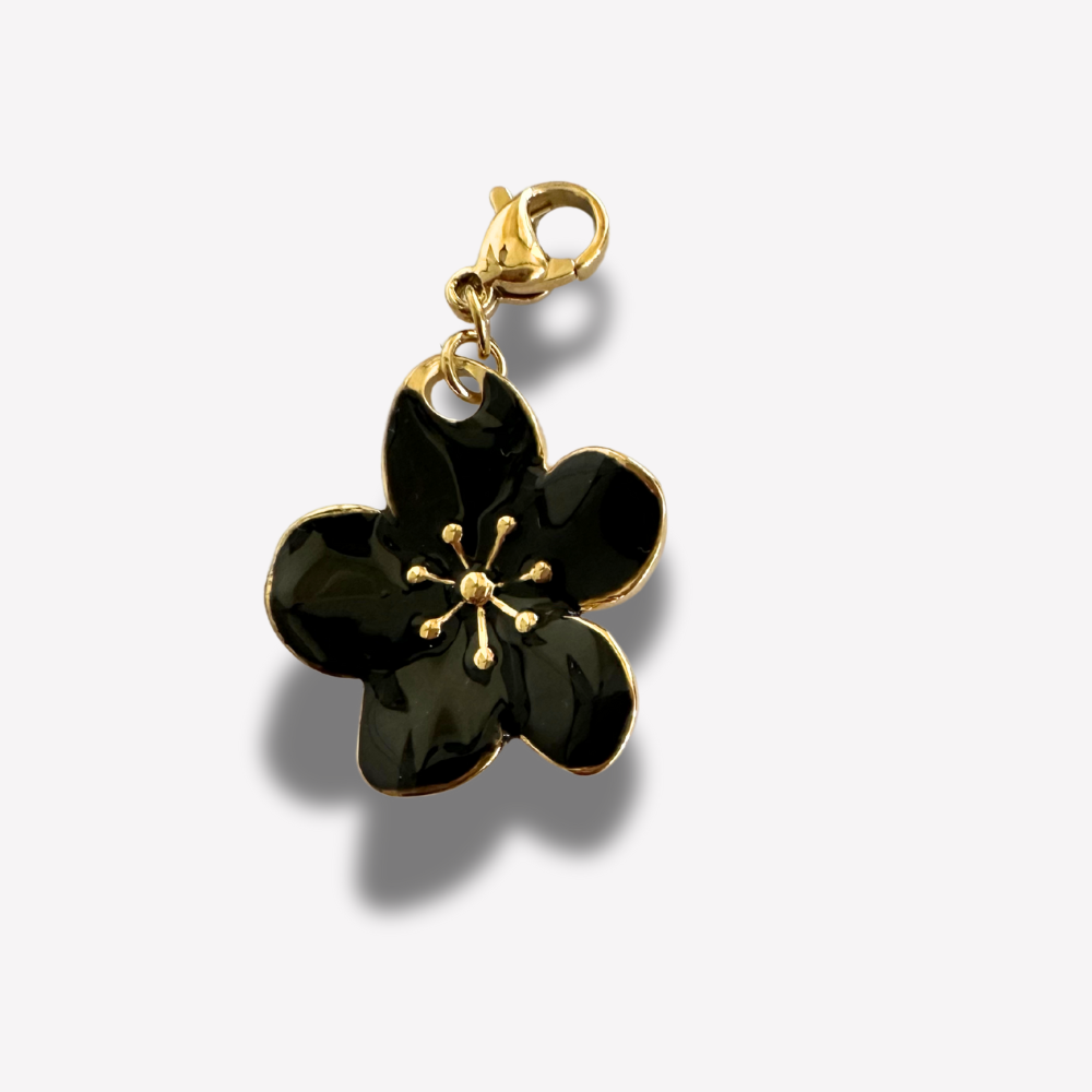 Charm Fleur Noire  | Gaou Bijoux