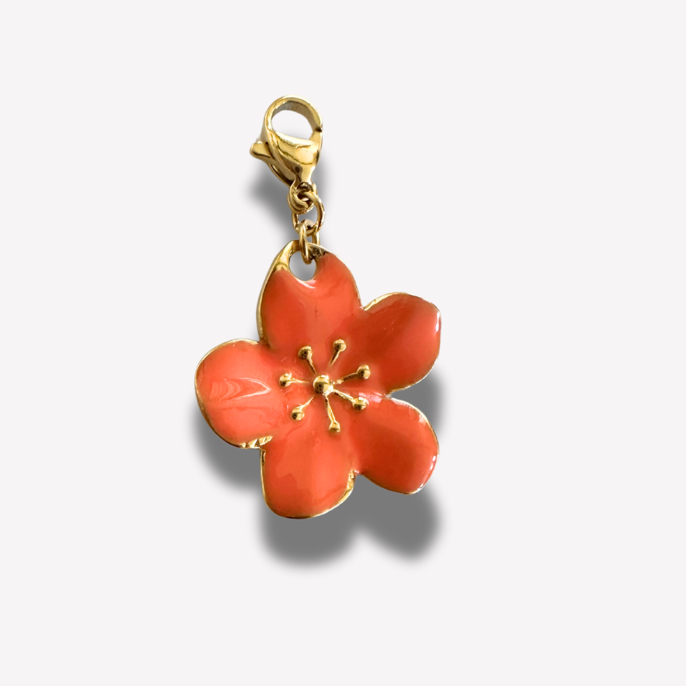 Charm Fleur Corail  | Gaou Bijoux