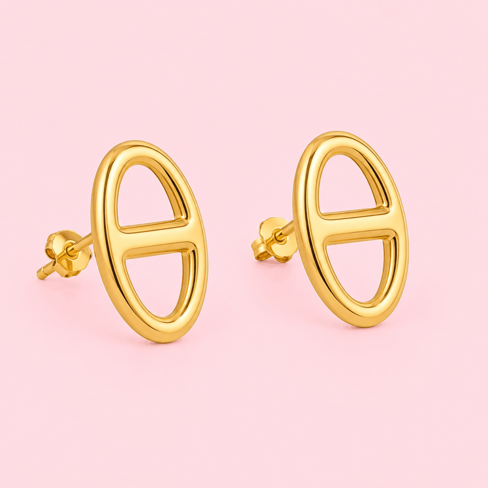 Boucles d’oreilles maille marine acier inoxydable | Gaou Bijoux