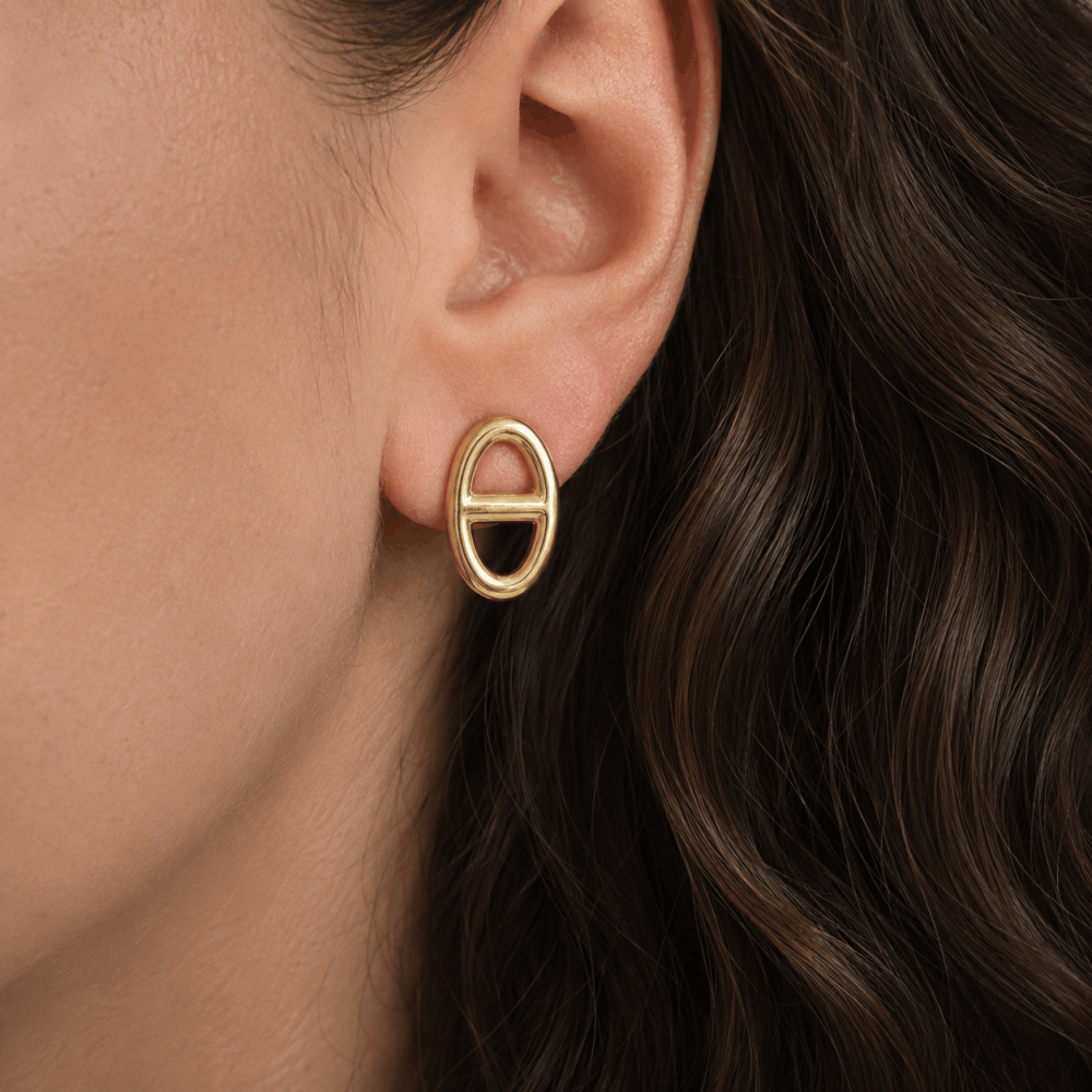 Boucles d’oreilles maille marine acier inoxydable | Gaou Bijoux