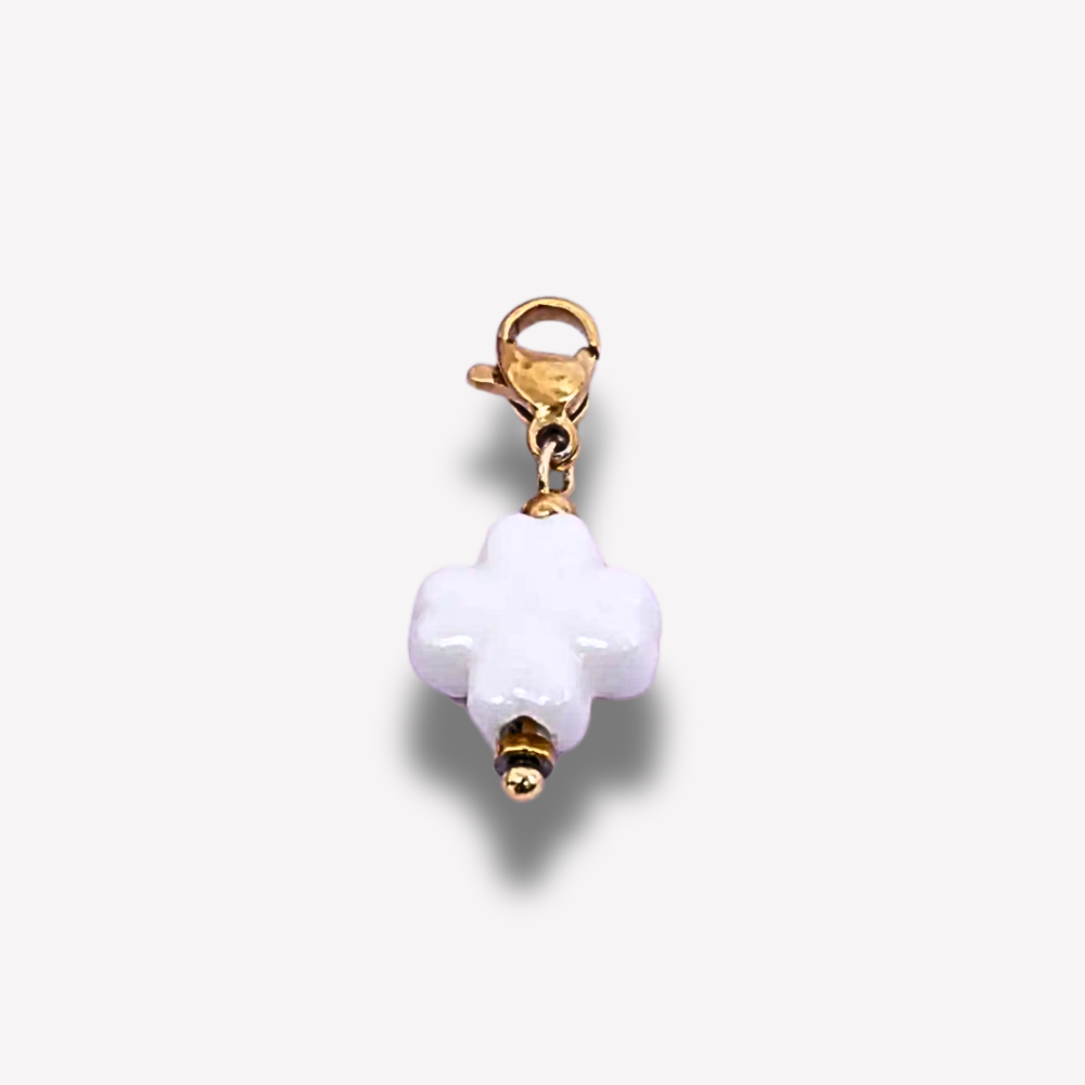Charm Trefle Blanc  | Gaou Bijoux
