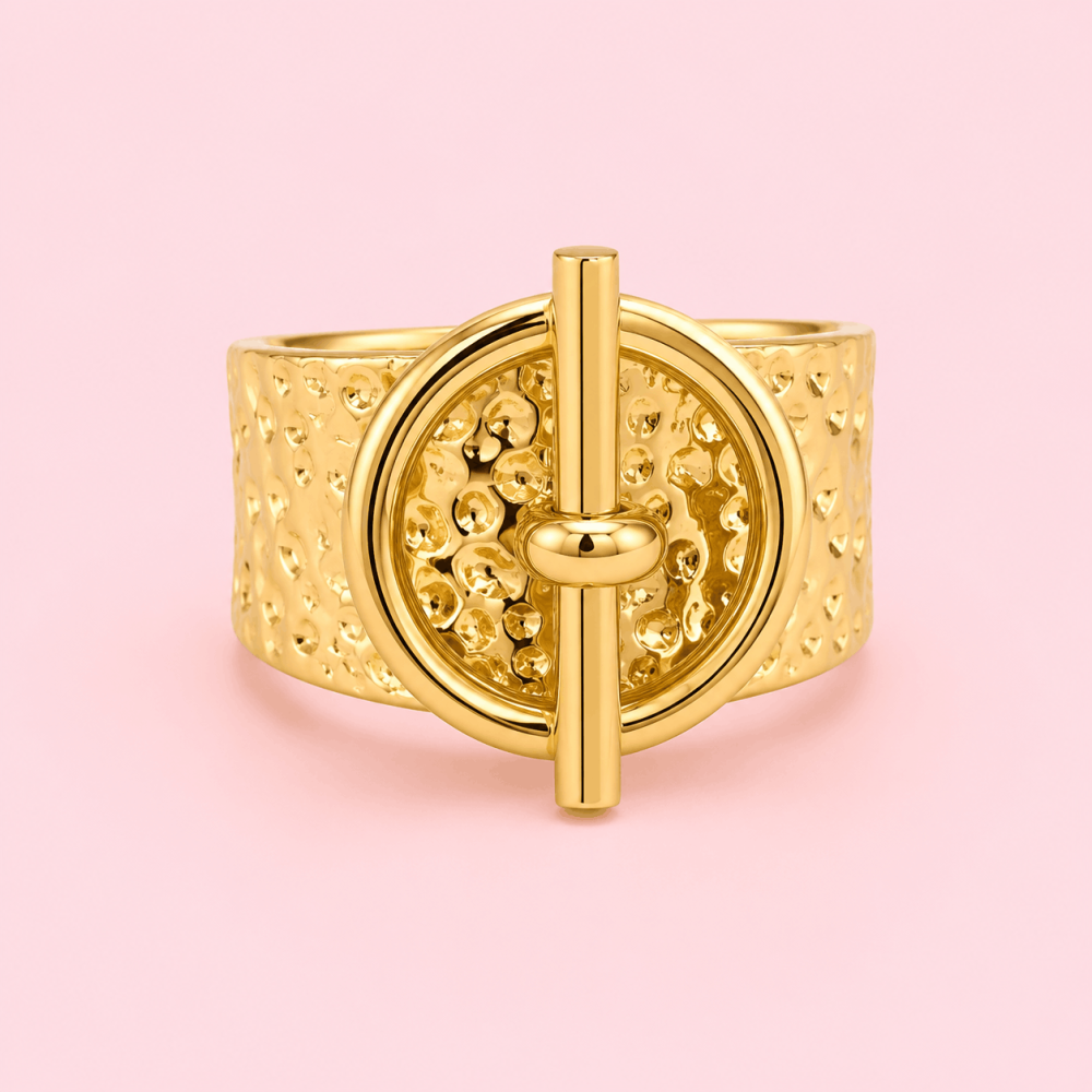 Bague réglable fermoir toggle acier inoxydable | Gaou Bijoux