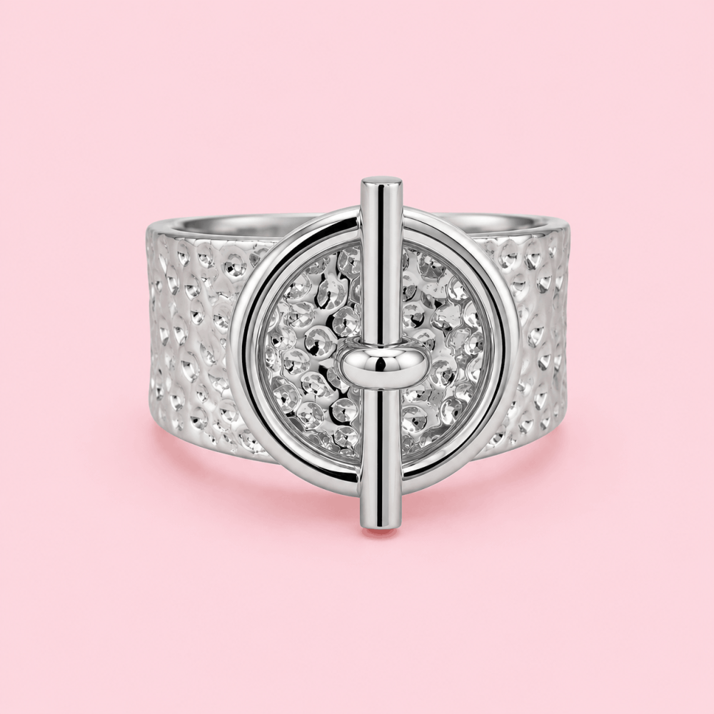 Bague réglable fermoir toggle acier inoxydable | Gaou Bijoux