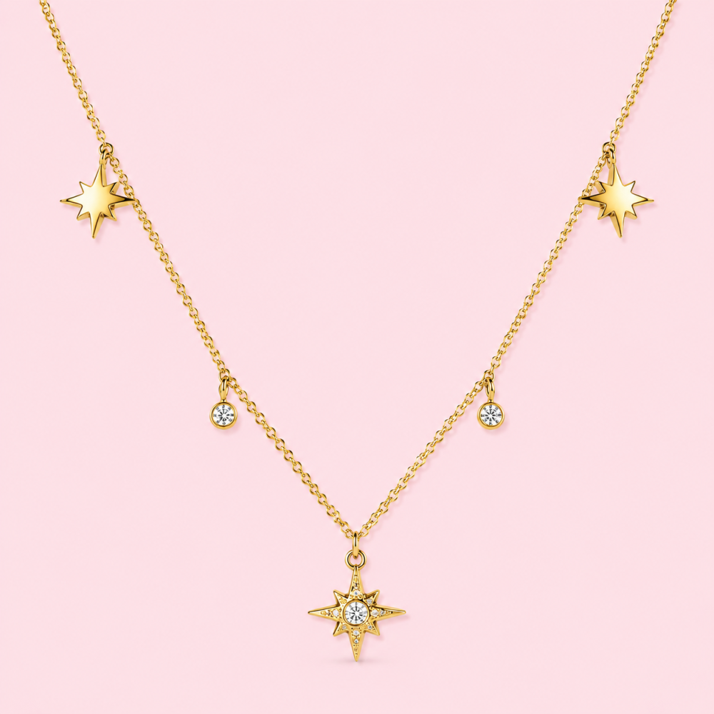 Collier étoile polaire acier inoxydable | Gaou Bijoux