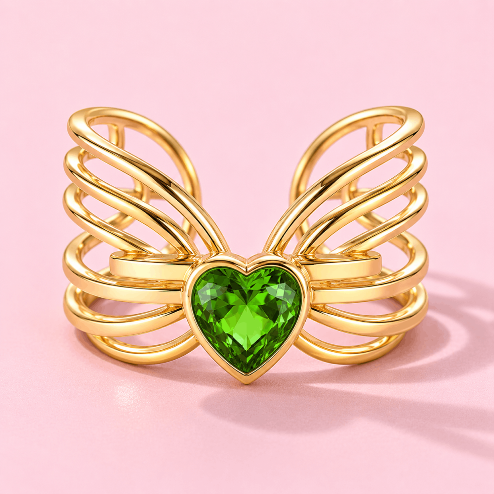 Bague cœur colorée réglable acier inoxydable | Gaou Bijoux