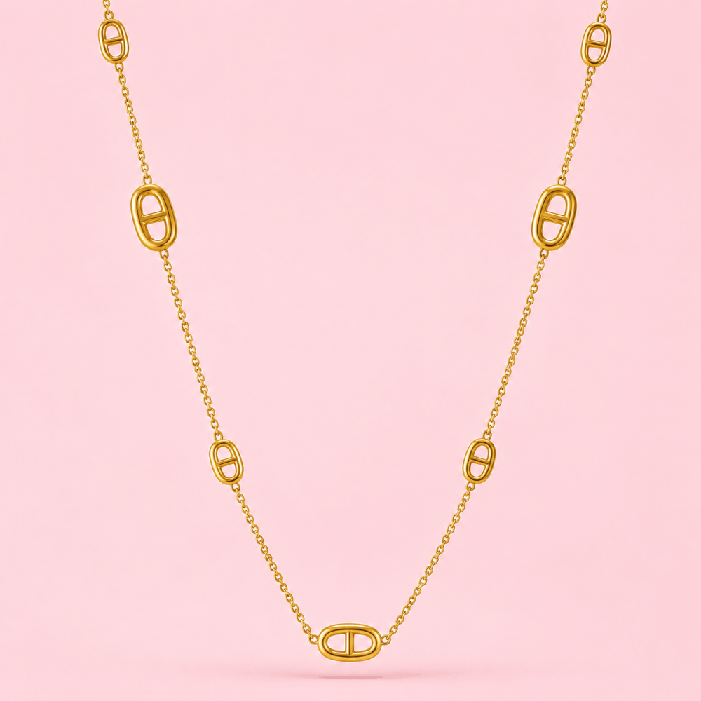 Sautoir Maille Marine Élégance Doré Acier Inoxydable | Gaou Bijoux