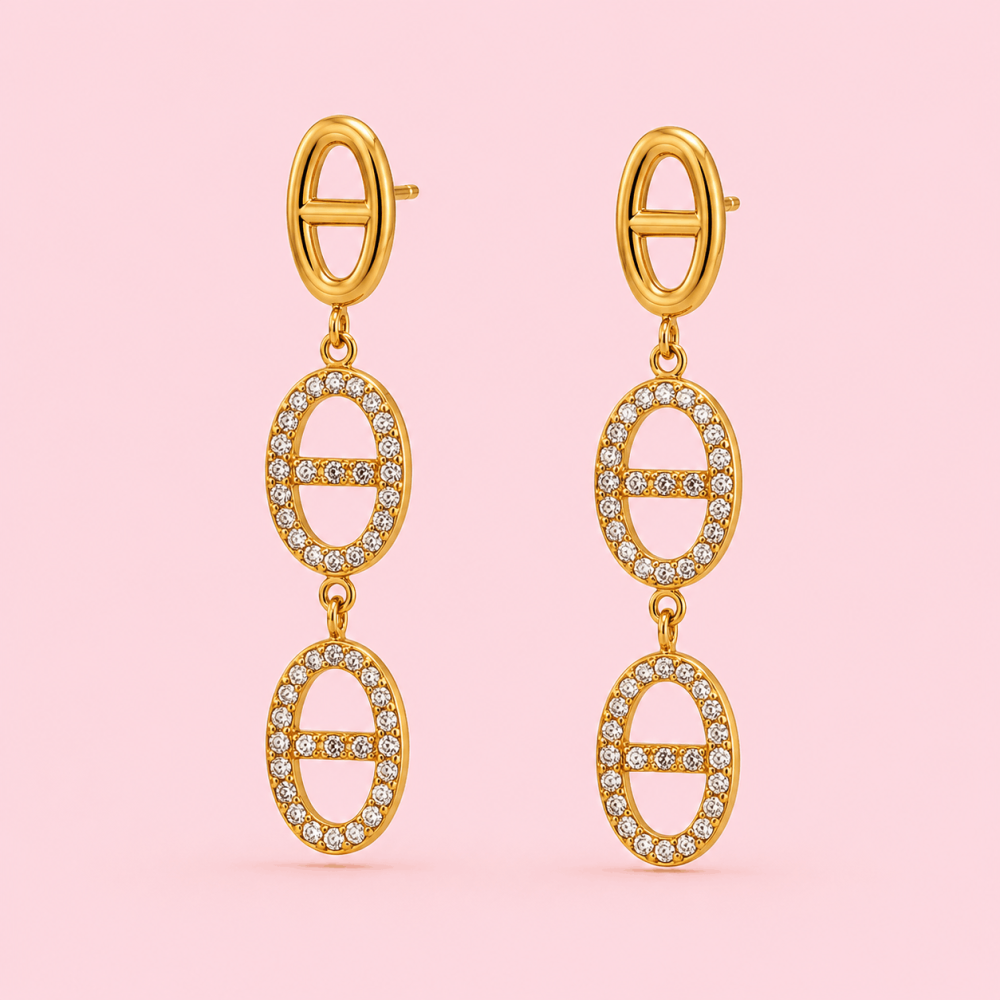 Boucles d’Oreilles Maille Triple | Gaou Bijoux