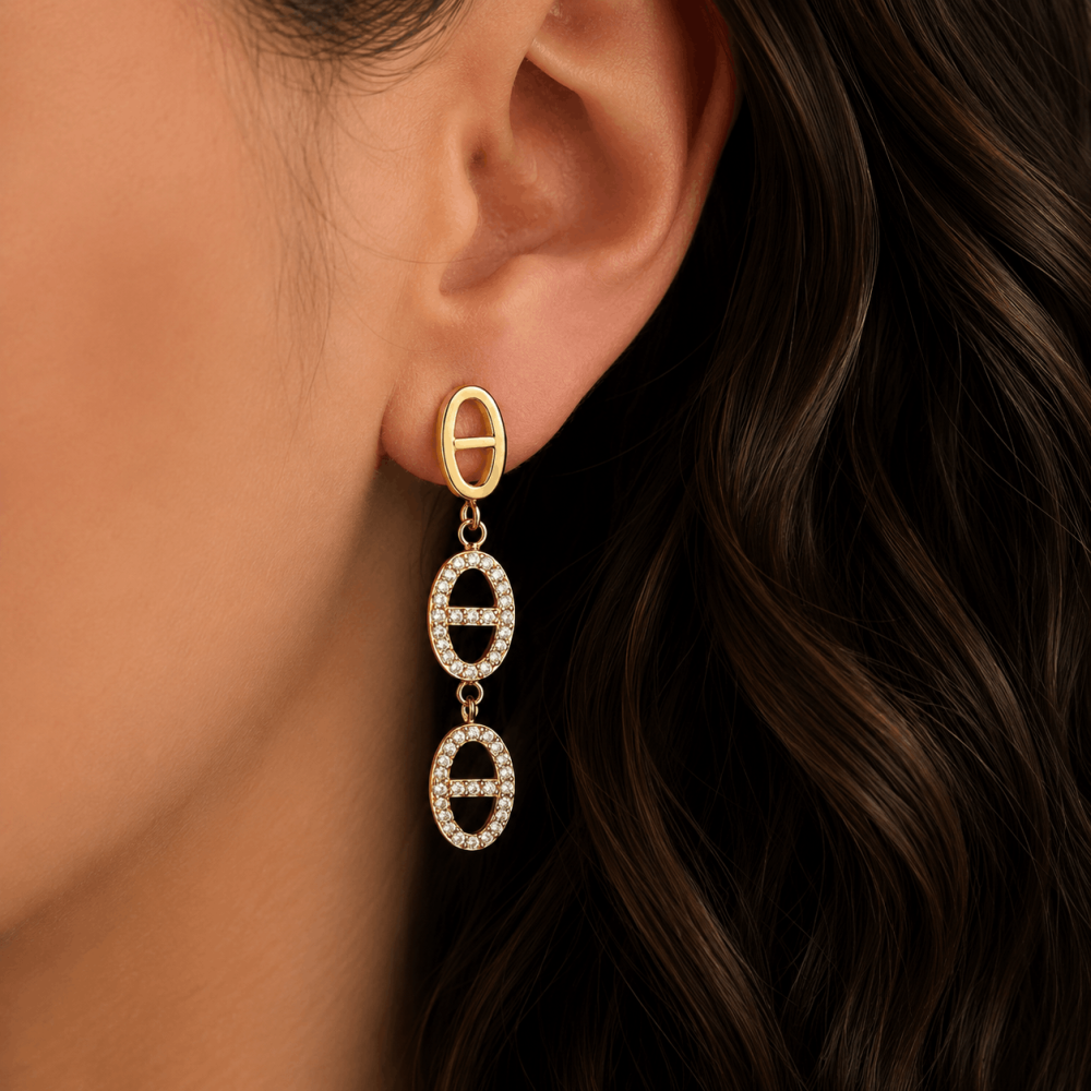 Boucles d’Oreilles Maille Triple | Gaou Bijoux