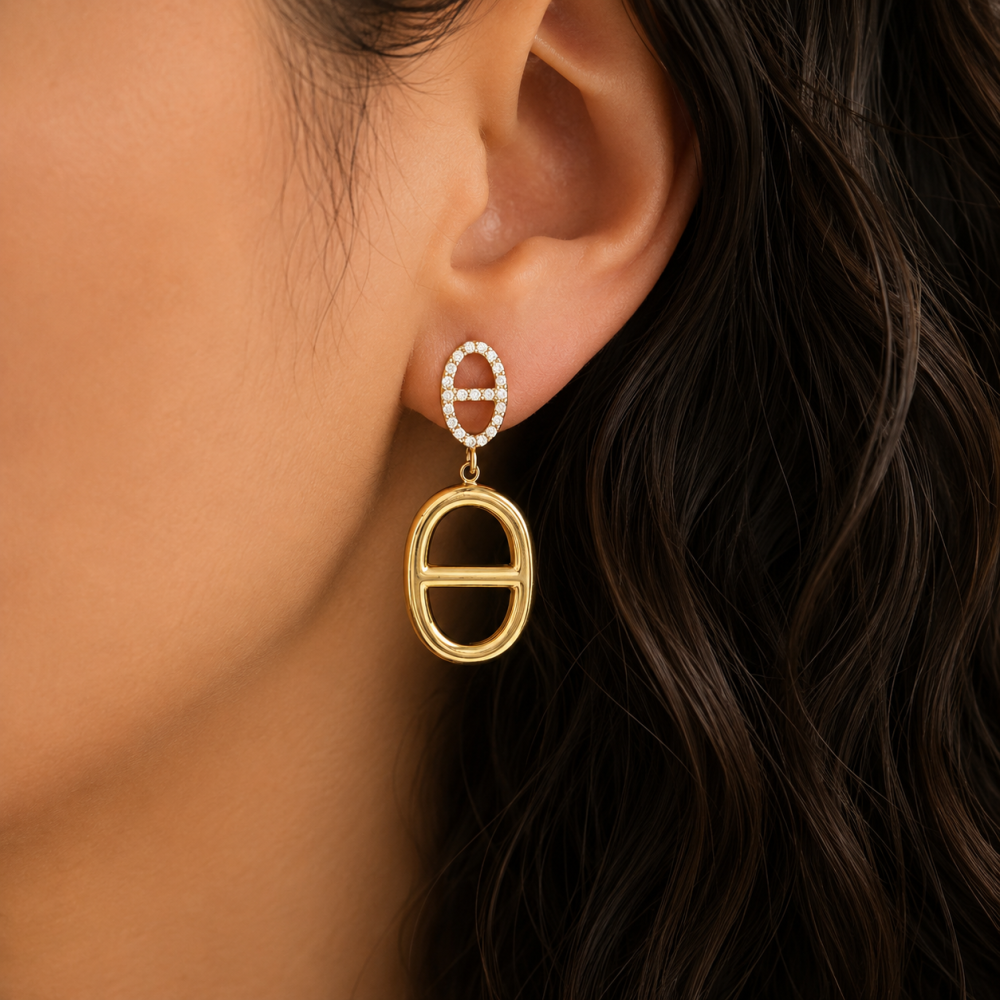Boucles d’Oreilles Maille Marine Élégance Dorées | Gaou Bijoux