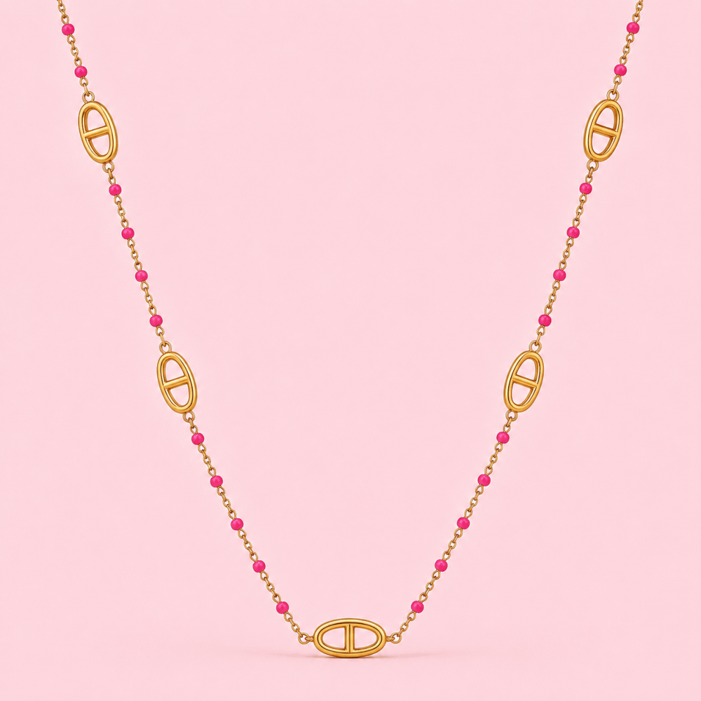 Collier Long Maille Marine & Perles – collier chic et raffiné | Gaou Bijoux
