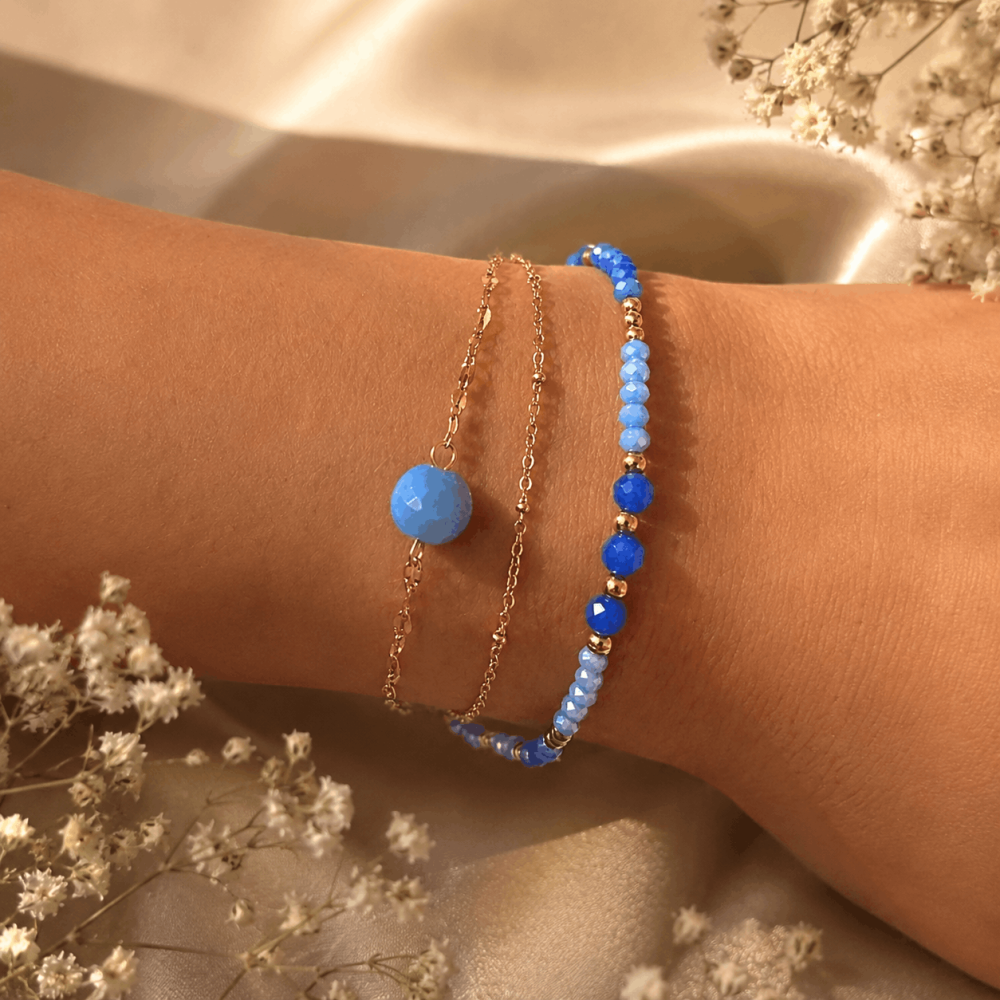 Bracelet Multirang Perles Acier Inoxydable Doré | Gaou Bijoux