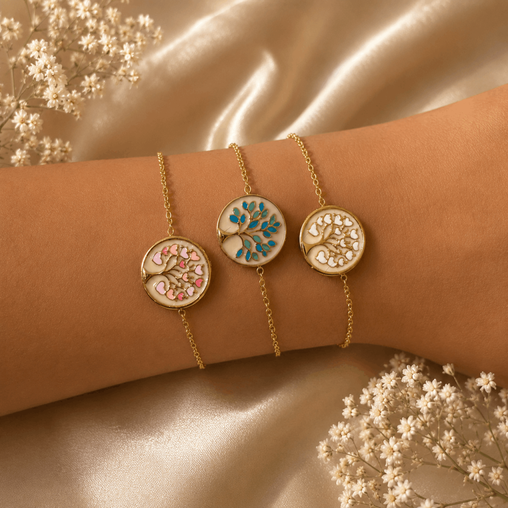 Bracelet Arbre de Vie Acier Inoxydable Doré | Gaou Bijoux