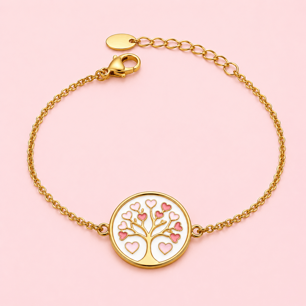 Bracelet Arbre de Vie Acier Inoxydable Doré | Gaou Bijoux