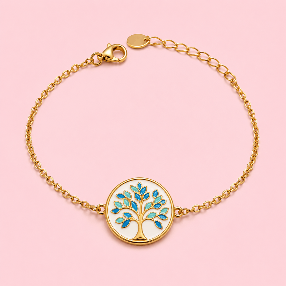Bracelet Arbre de Vie Acier Inoxydable Doré | Gaou Bijoux