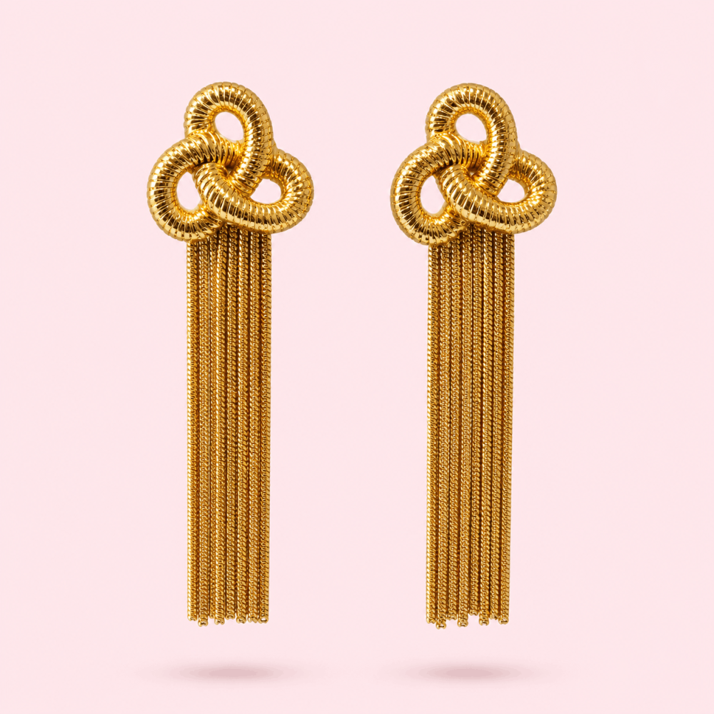 Boucles d’Oreilles Pompon Doré Acier Inoxydable | Gaou Bijoux