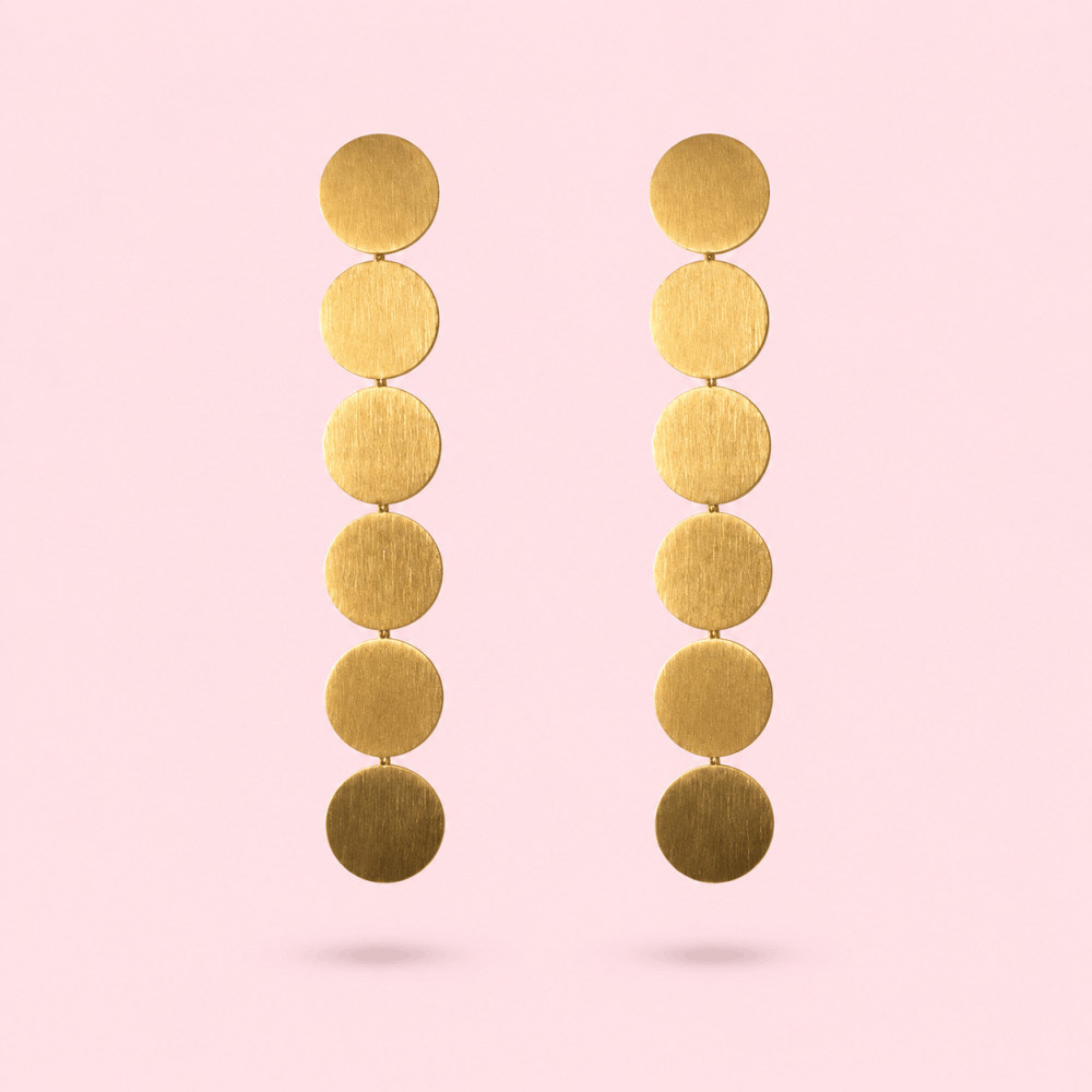 Boucles d’Oreilles Pastilles Dorées Acier Inoxydable | Gaou Bijoux