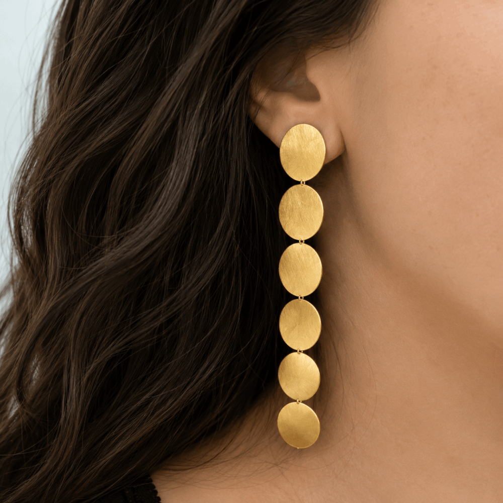 Boucles d’Oreilles Pastilles Dorées Acier Inoxydable | Gaou Bijoux