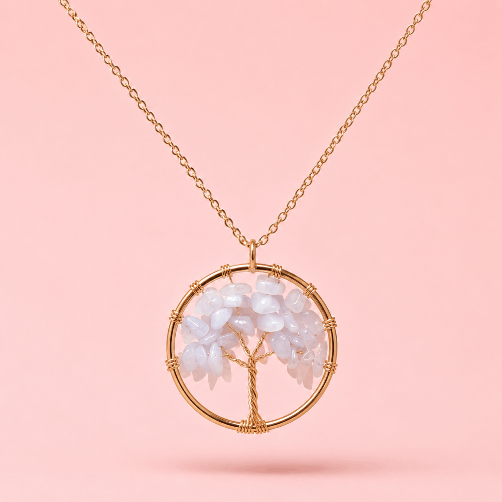 Collier Arbre de Vie Pierre Naturelle Acier Inoxydable | Gaou Bijoux