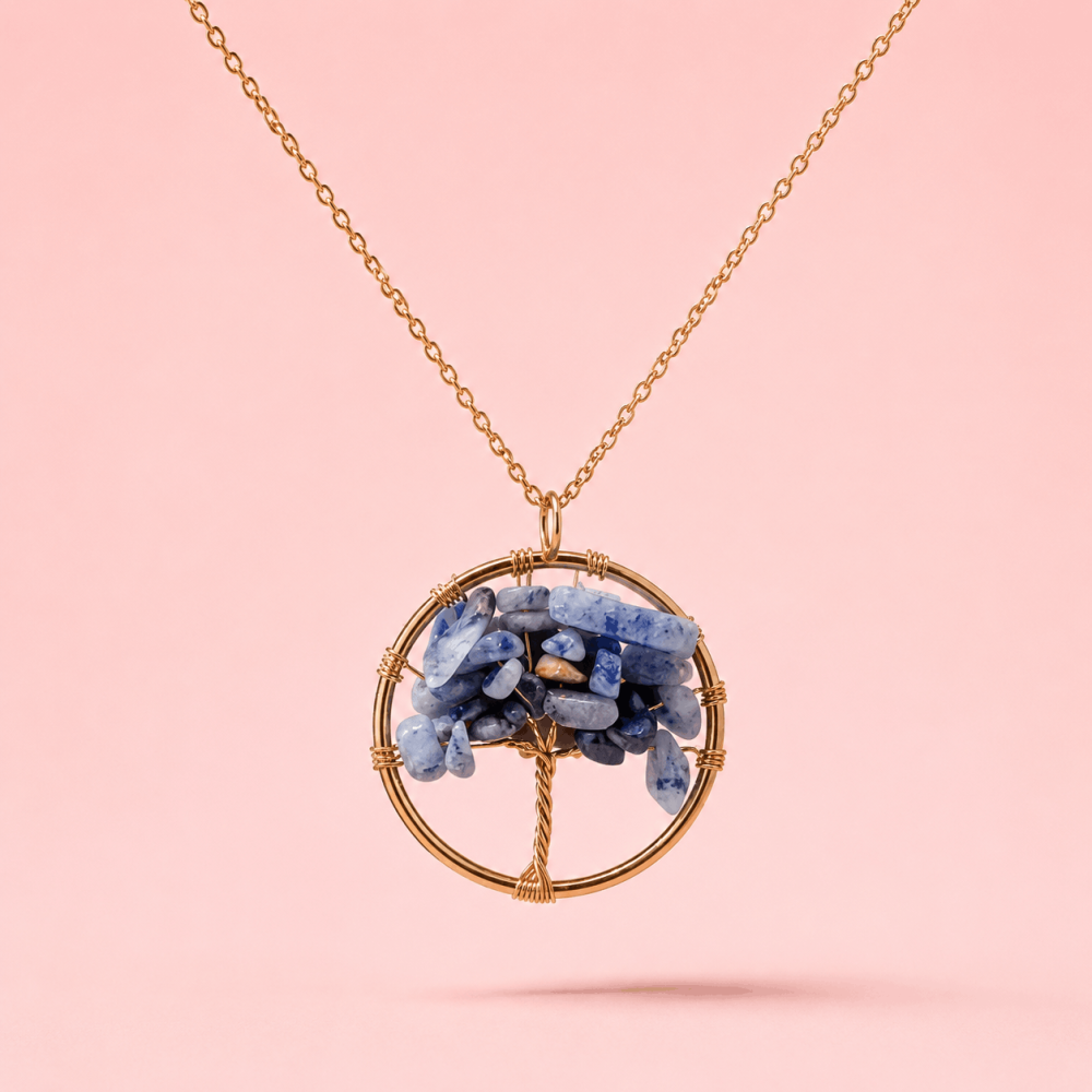 Collier Arbre de Vie Pierre Naturelle Acier Inoxydable | Gaou Bijoux