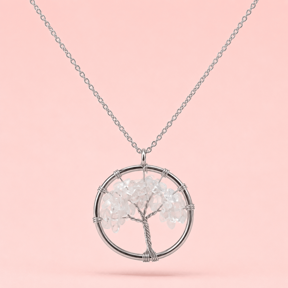 Collier Arbre de Vie Pierre Naturelle Acier Inoxydable | Gaou Bijoux