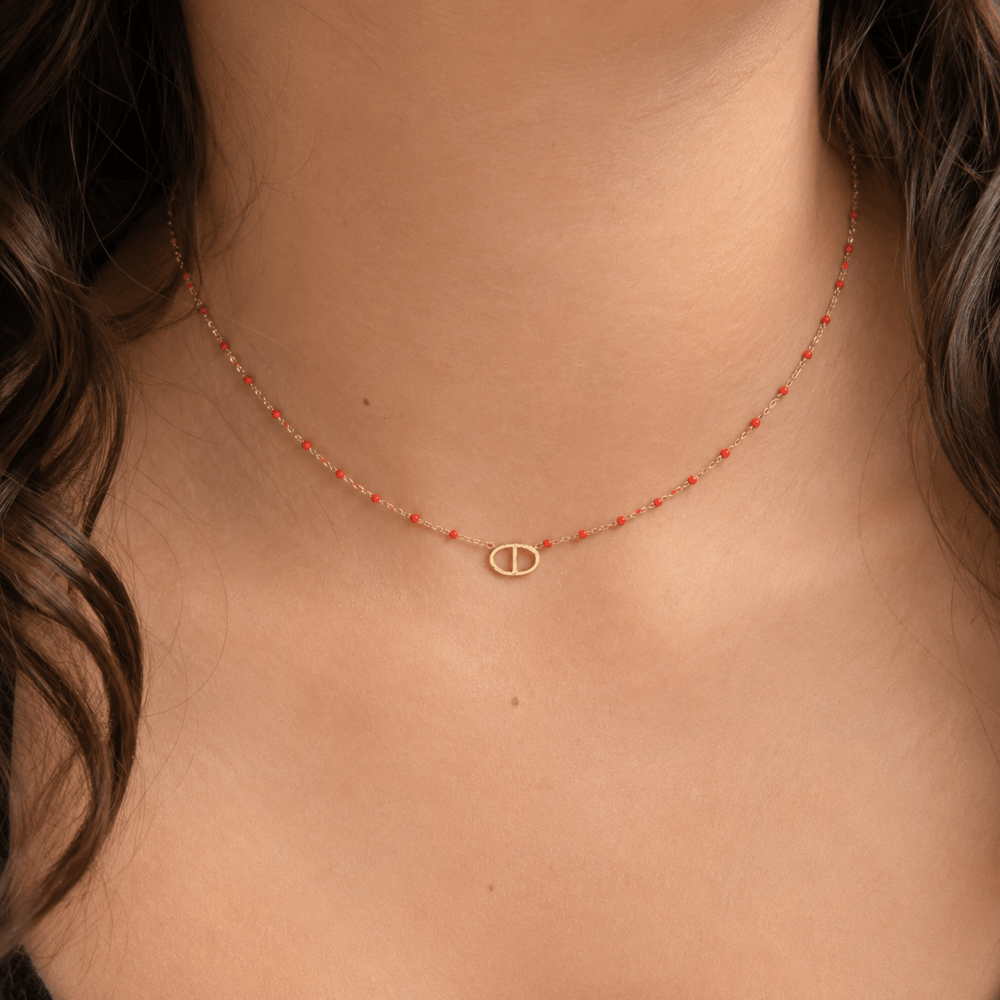 Collier Maille Marine Perlé Acier Inoxydable | Gaou Bijoux