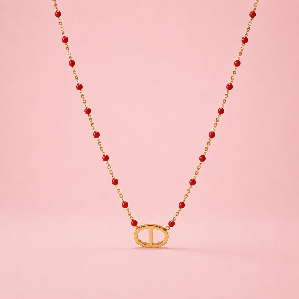 Collier Maille Marine Perlé Acier Inoxydable | Gaou Bijoux