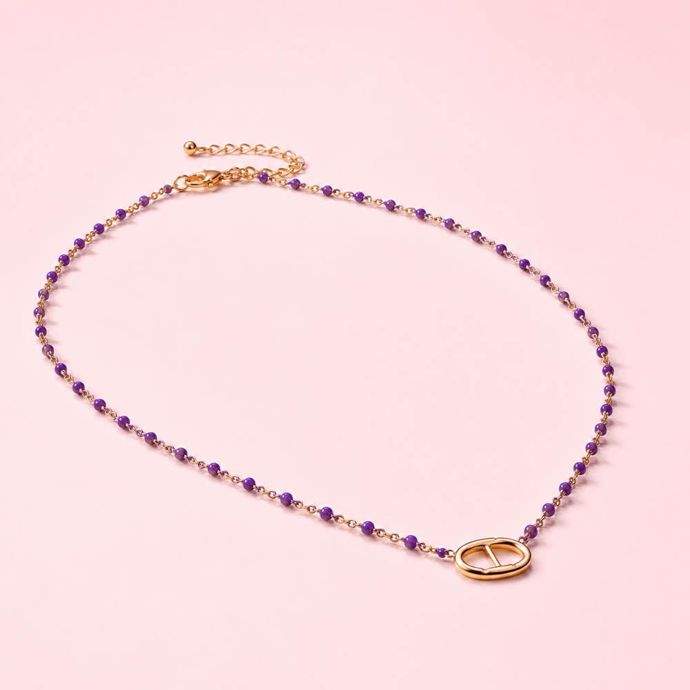Collier Maille Marine Perlé Acier Inoxydable | Gaou Bijoux