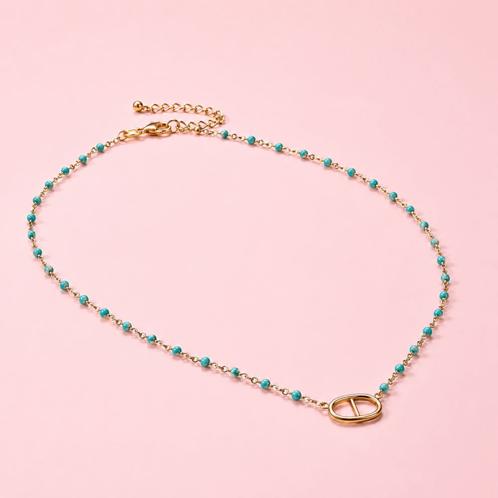 Collier Maille Marine Perlé Acier Inoxydable | Gaou Bijoux