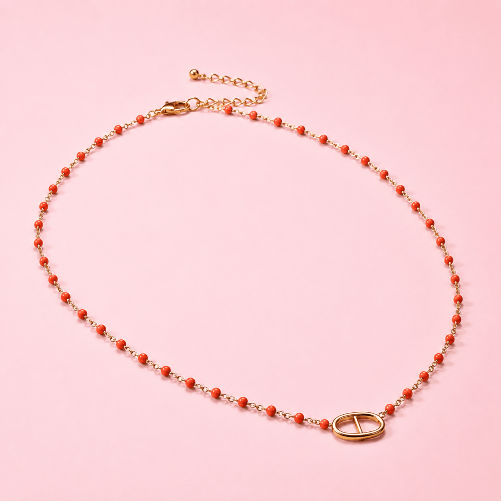 Collier Maille Marine Perlé Acier Inoxydable | Gaou Bijoux