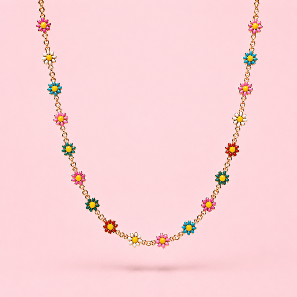Parure Fleurs Colorées Acier Inoxydable | Gaou Bijoux