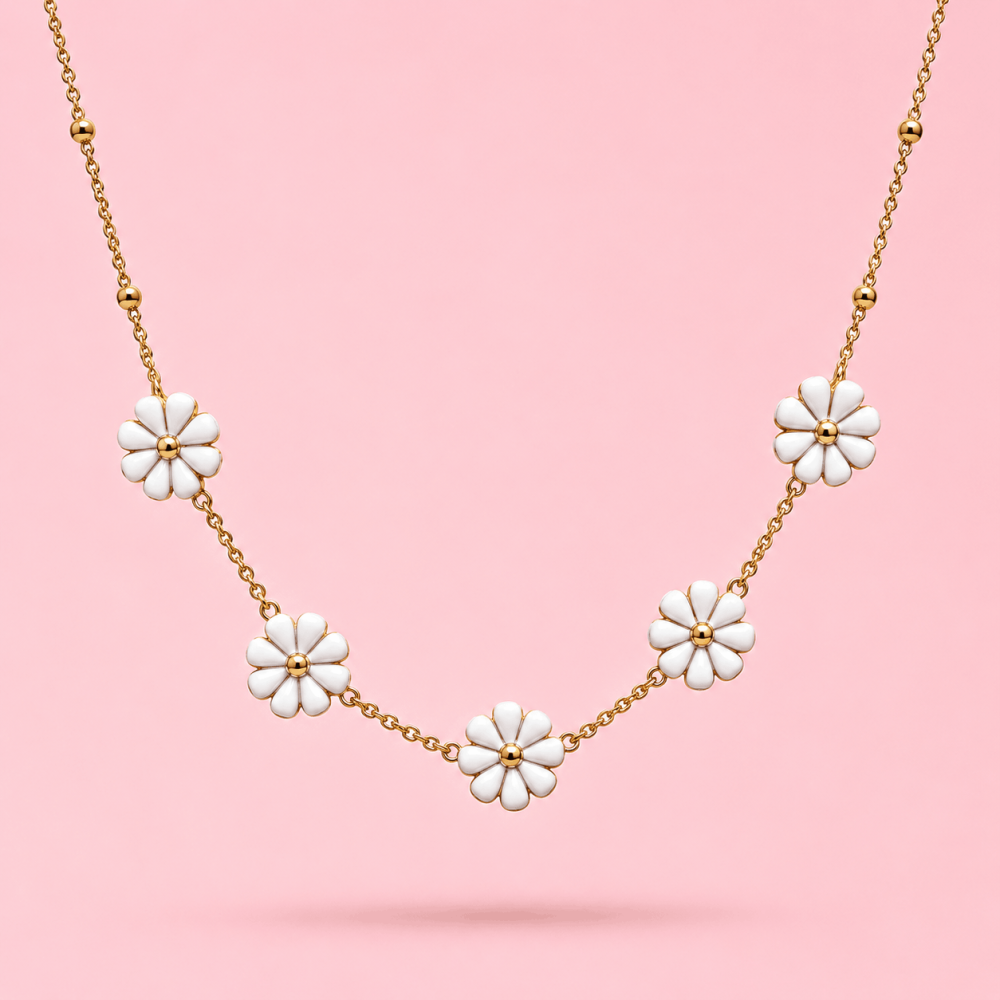 Collier Marguerites Acier Inoxydable | Gaou Bijoux
