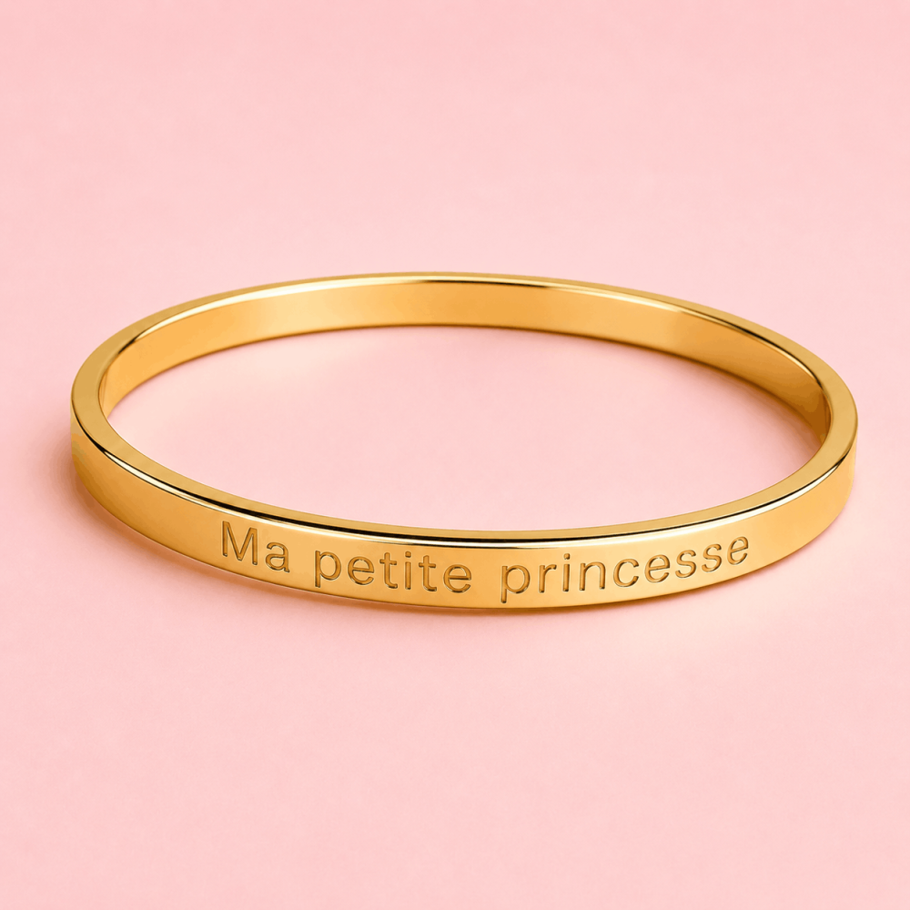 Jonc enfant gravé ma petite princesse acier inoxydable