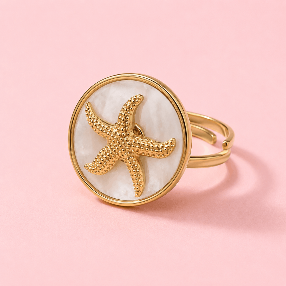 Bague Antistress Étoile de Mer Acier Inoxydable | Gaou Bijoux